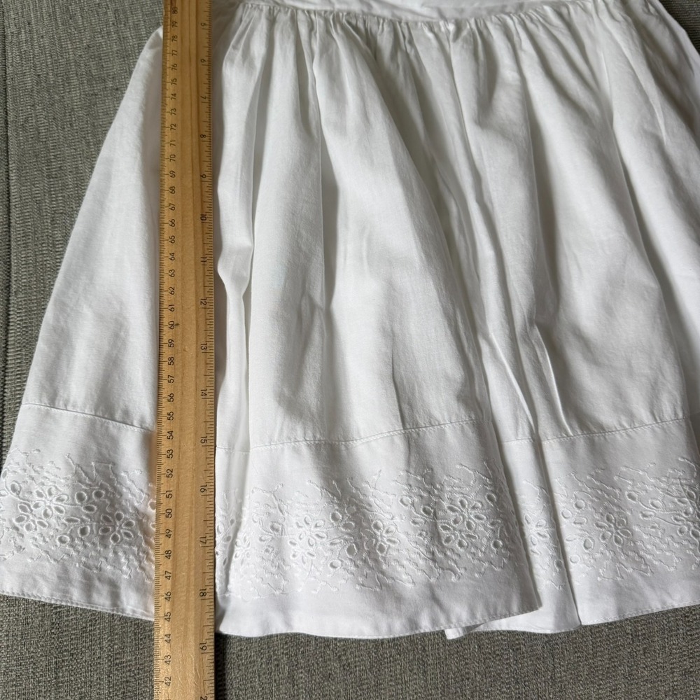 HOPE & HENRY Girls Sundress size 6 Embroidered Organic White Adjustable Strap - Picture 8 of 14